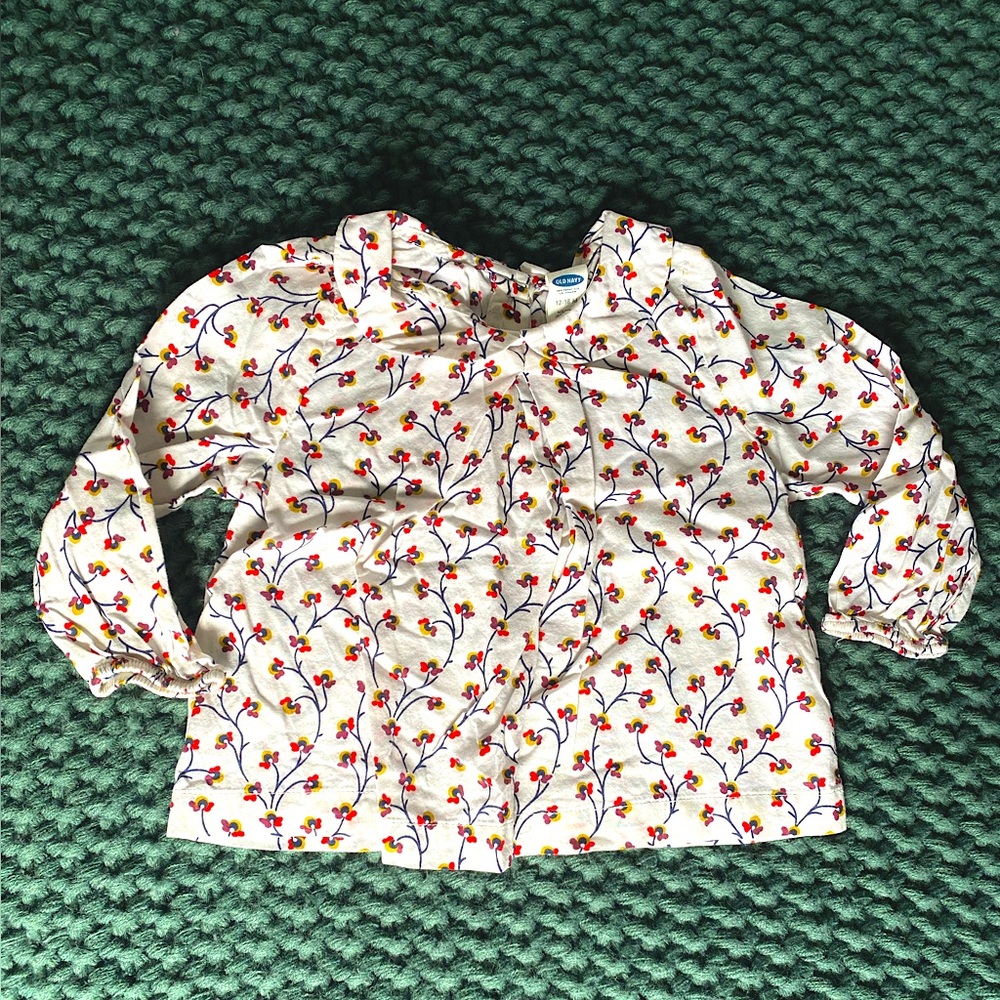 Floral toddler girls shirt